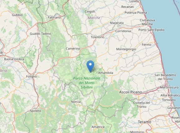 Terremoto tra Fermano e Maceratese, magnitudo 3.3