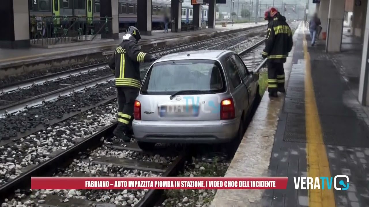 Fabriano – Auto impazzita piomba in stazione, i video choc dell’incidente