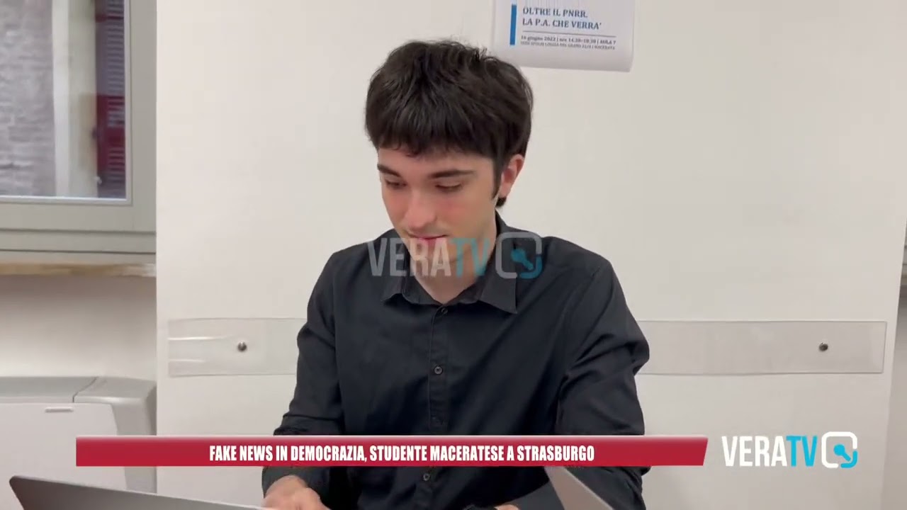 Macerata – Fake news in democrazia, lo studente Matteo Pierucci a Strasburgo