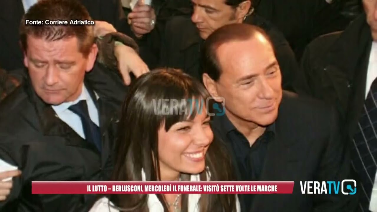Morte di Berlusconi – Mercoledì il funerale, nel 2008 la sua ultima visita nelle Marche