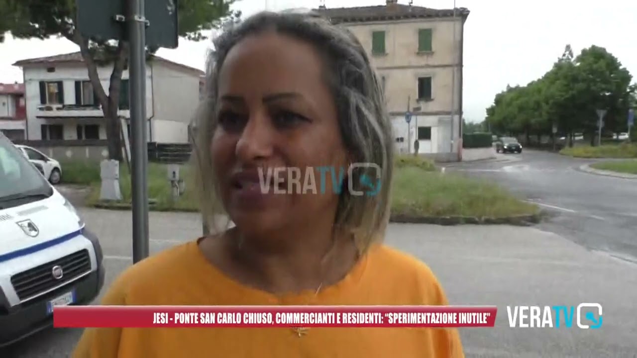 Ponte San Carlo chiuso a Jesi, protestano commercianti e residenti