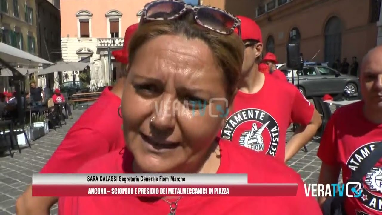 Ancona – Metalmeccanici in piazza tra sciopero e presidio