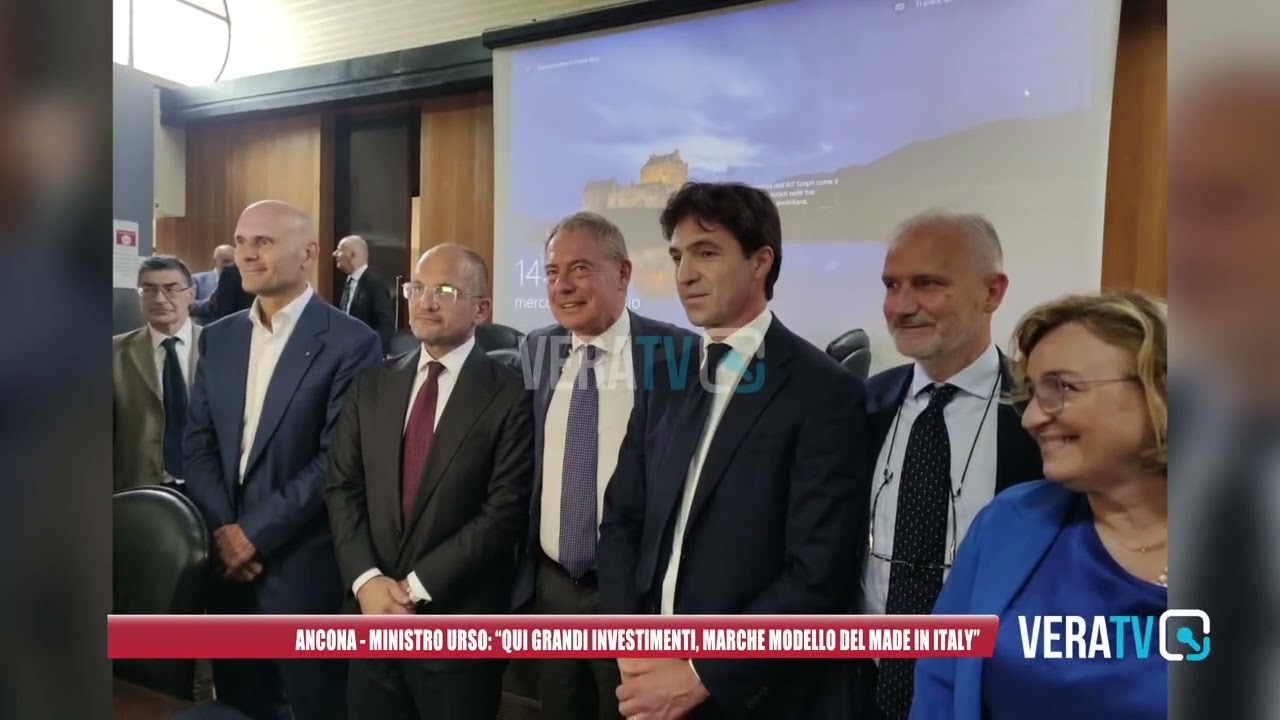 Ancona – Ministro Urso: “Qui grandi investimenti, Marche modello del Made in Italy”