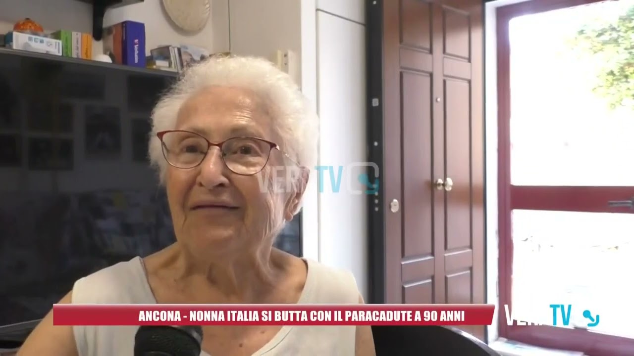 Ancona – Nonna Italia si butta con il paracadute a 90 anni