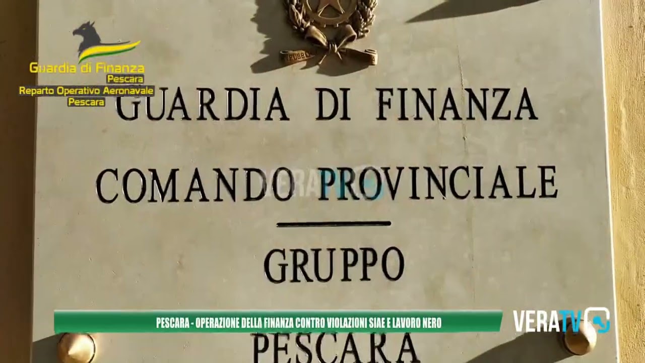Pescara – Violazioni Siae e lavoro nero, operazione della guardia di finanza