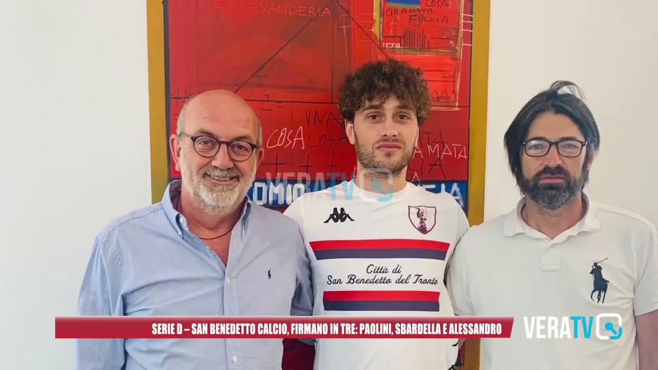 Serie D – San Benedetto Calcio, ecco tre firme: Paolini, Sbardella e Alessandro