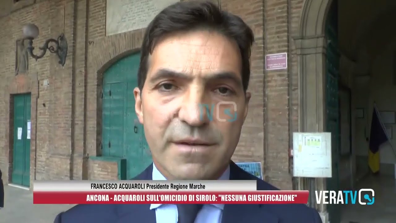 Ancona – Acquaroli sull’omicidio di Sirolo: “Nessuna giustificazione”