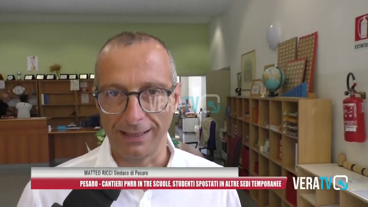 Il PNRR fa partire i cantieri nelle scuole, Ricci: “A Pesaro tre plessi da riqualificare”