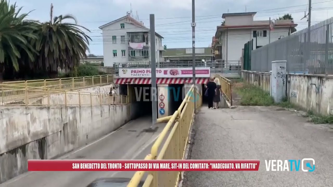 Manifestazione di protesta a Porto d’Ascoli: “Rifate il sottopasso di via Mare”