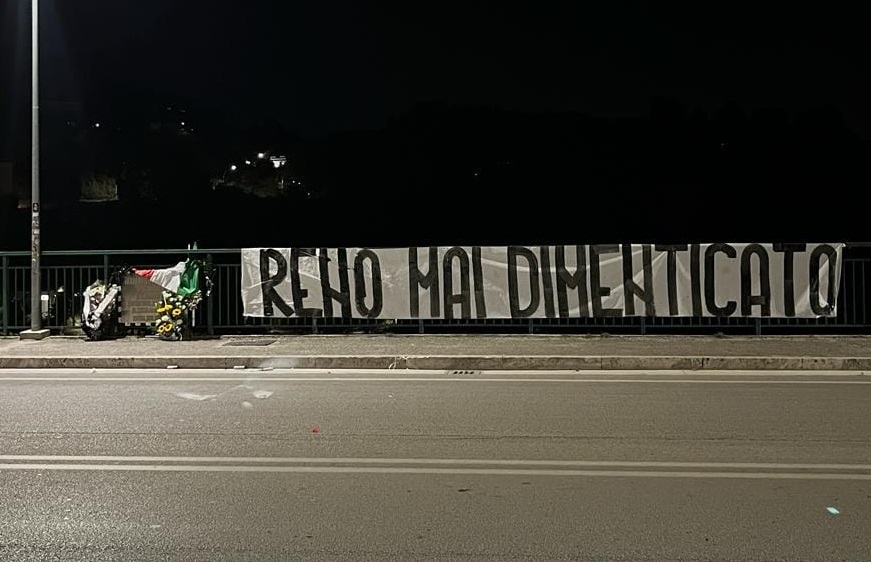 Ascoli, gli ultras omaggiano Reno Filippini