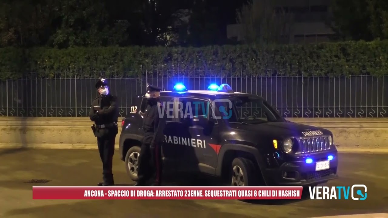 Ancona – Spaccio di droga: arrestato 23enne e sequestrati quasi otto chili di hashish