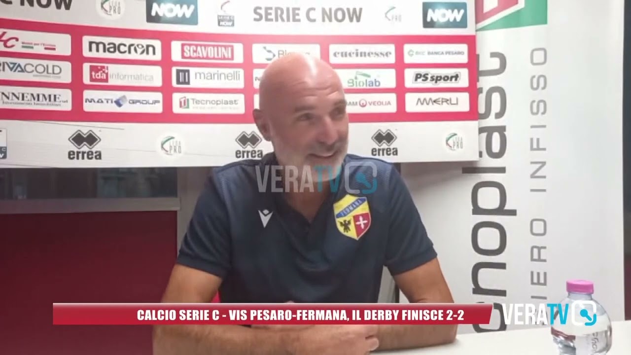 Calcio Serie C – Vis Pesaro e Fermana pareggiano nel derby, Bruniera soddisfatto