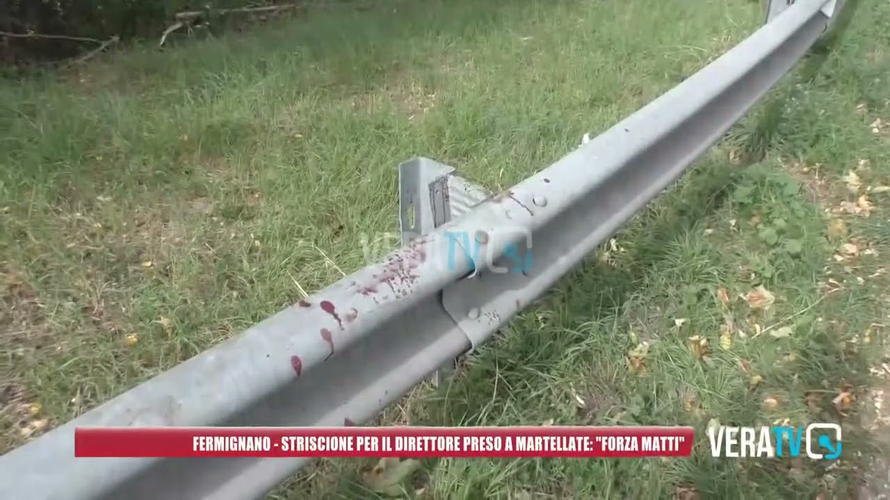 Fermignano – Striscione per il direttore del market preso a martellate: “Forza Matti”