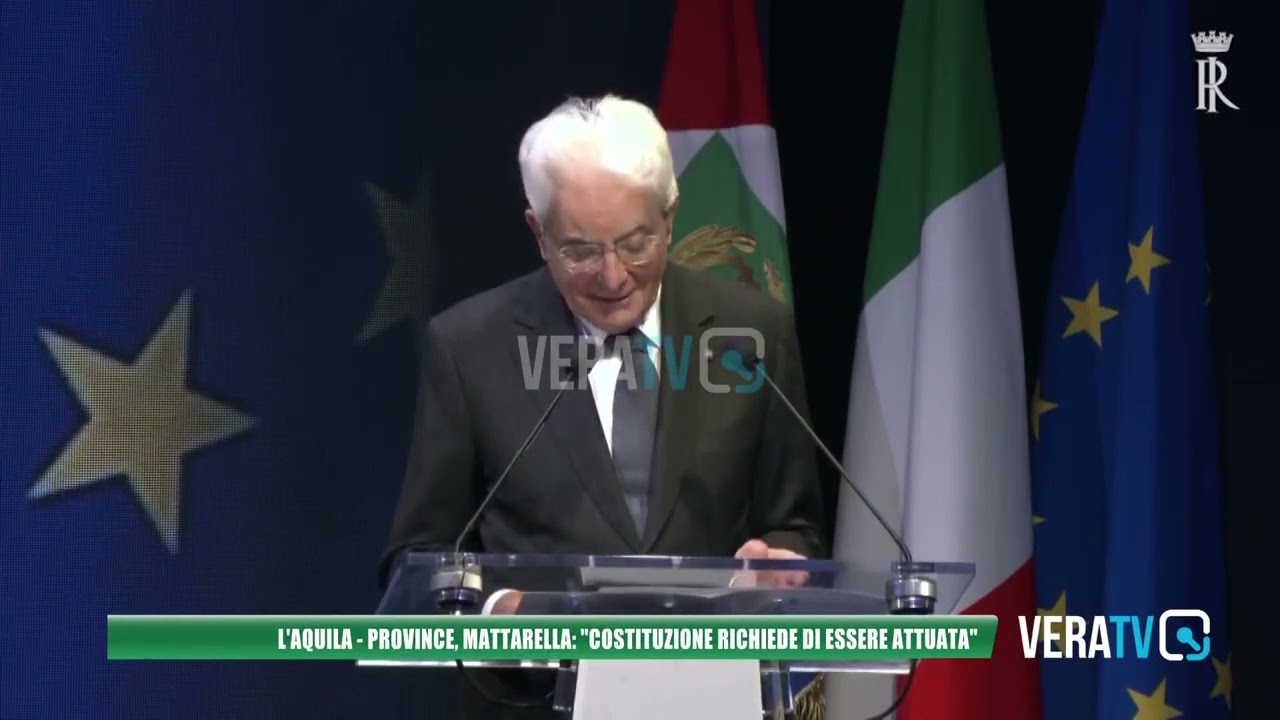 L’Aquila – Mattarella all’assemblea delle Province: “La Costituzione richiede di essere attuata”