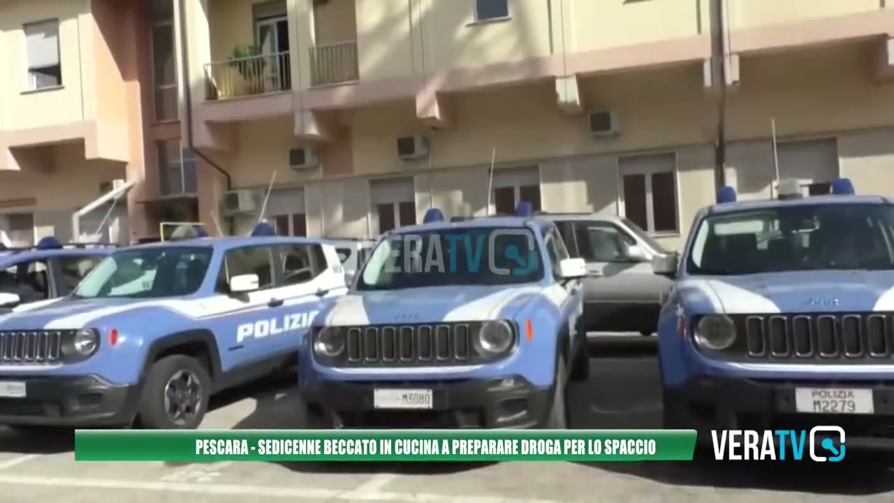 Pescara – Sedicenne beccato in cucina a preparare droga per lo spaccio
