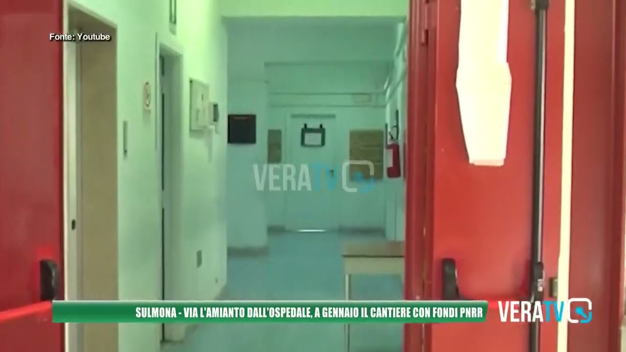 Sulmona – Via l’amianto dall’ospedale, a gennaio al via il cantiere con i fondi del Pnrr