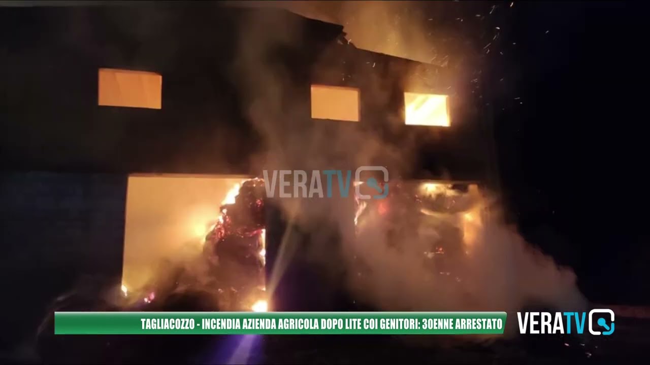 Tagliacozzo – Incendia l’azienda agricola dopo la lite con i genitori: 30enne arrestato