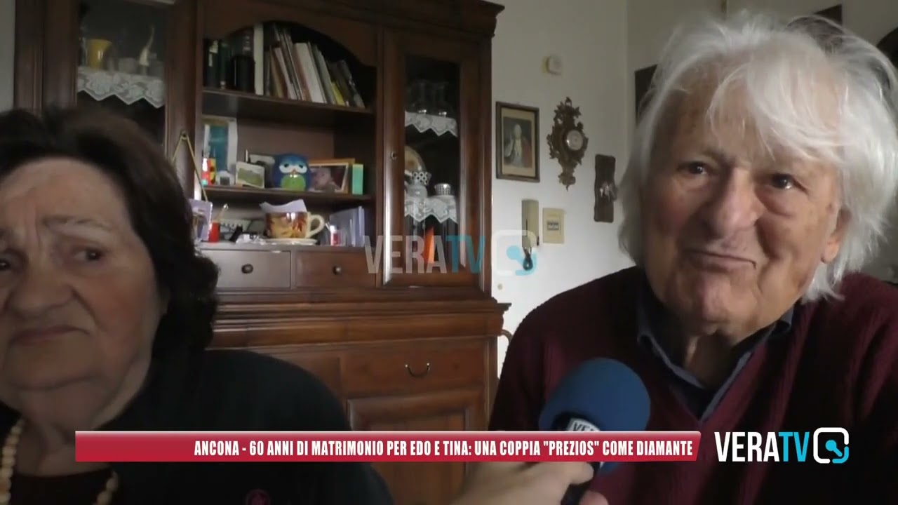Ancona – 60 anni di matrimonio per Edo e Tina: una coppia “preziosa” come il diamante