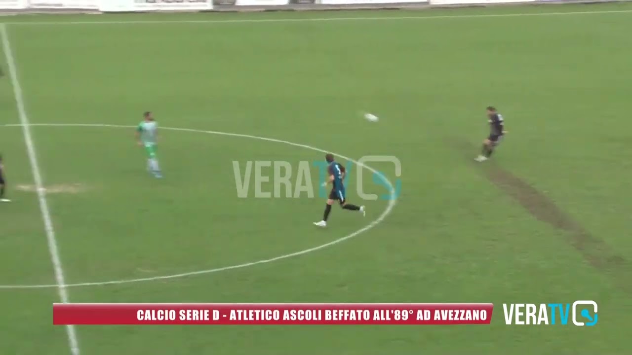 Calcio Serie D – Atletico Ascoli beffato nel finale ad Avezzano, deluso mister Seccardini