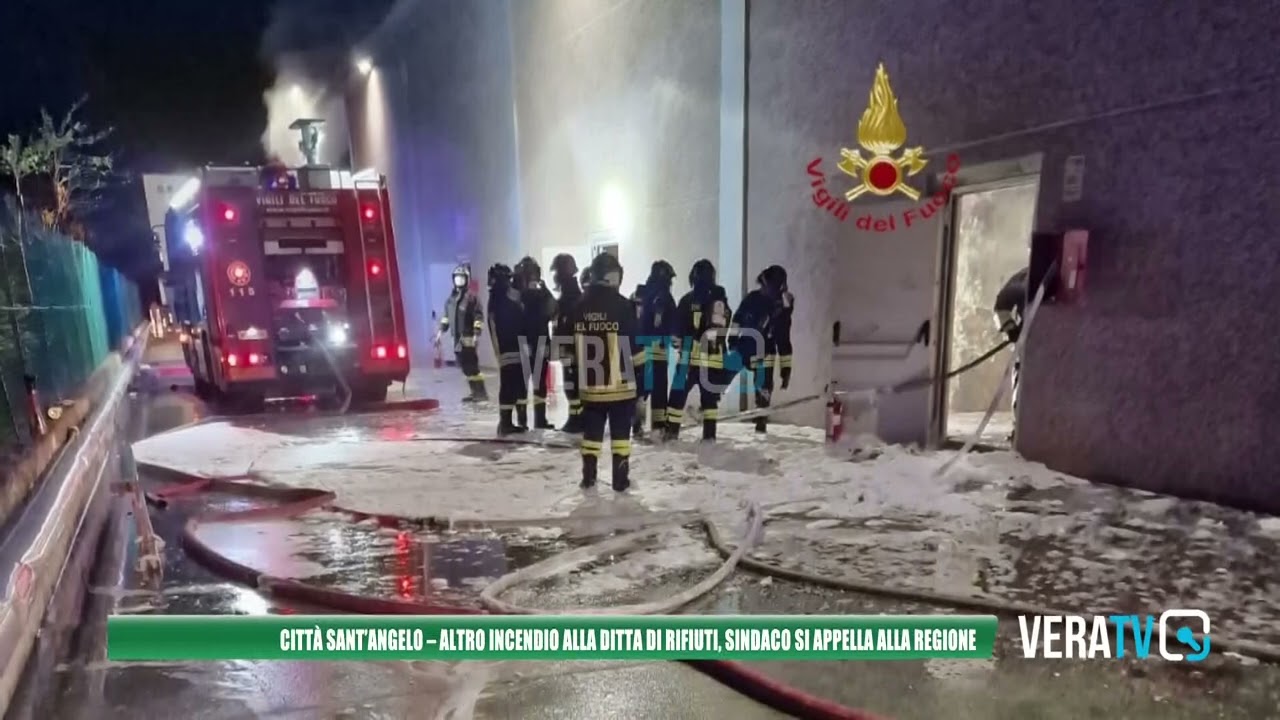 Città Sant’Angelo – Altro incendio alla ditta di rifiuti, sindaco si appella alla Regione