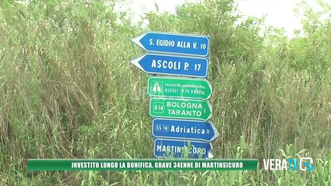 Investito lungo la Bonifica, grave 34enne di Martinsicuro