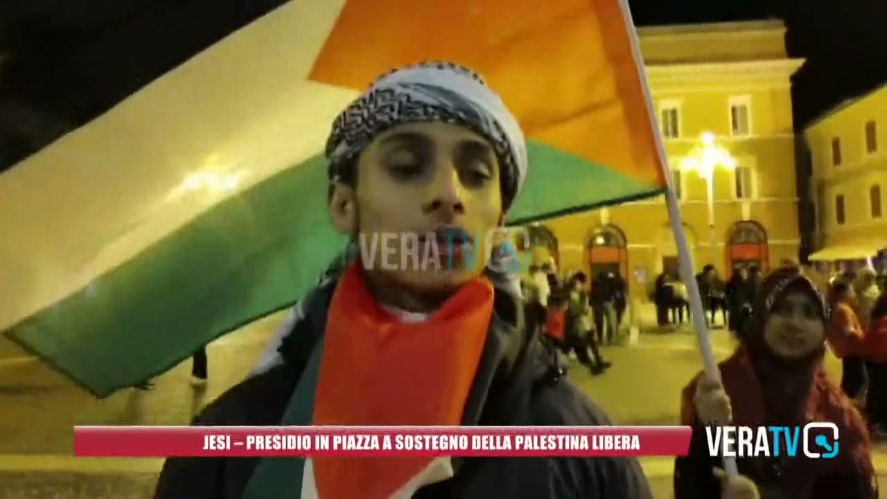 Jesi – Presidio in piazza a sostegno della Palestina libera