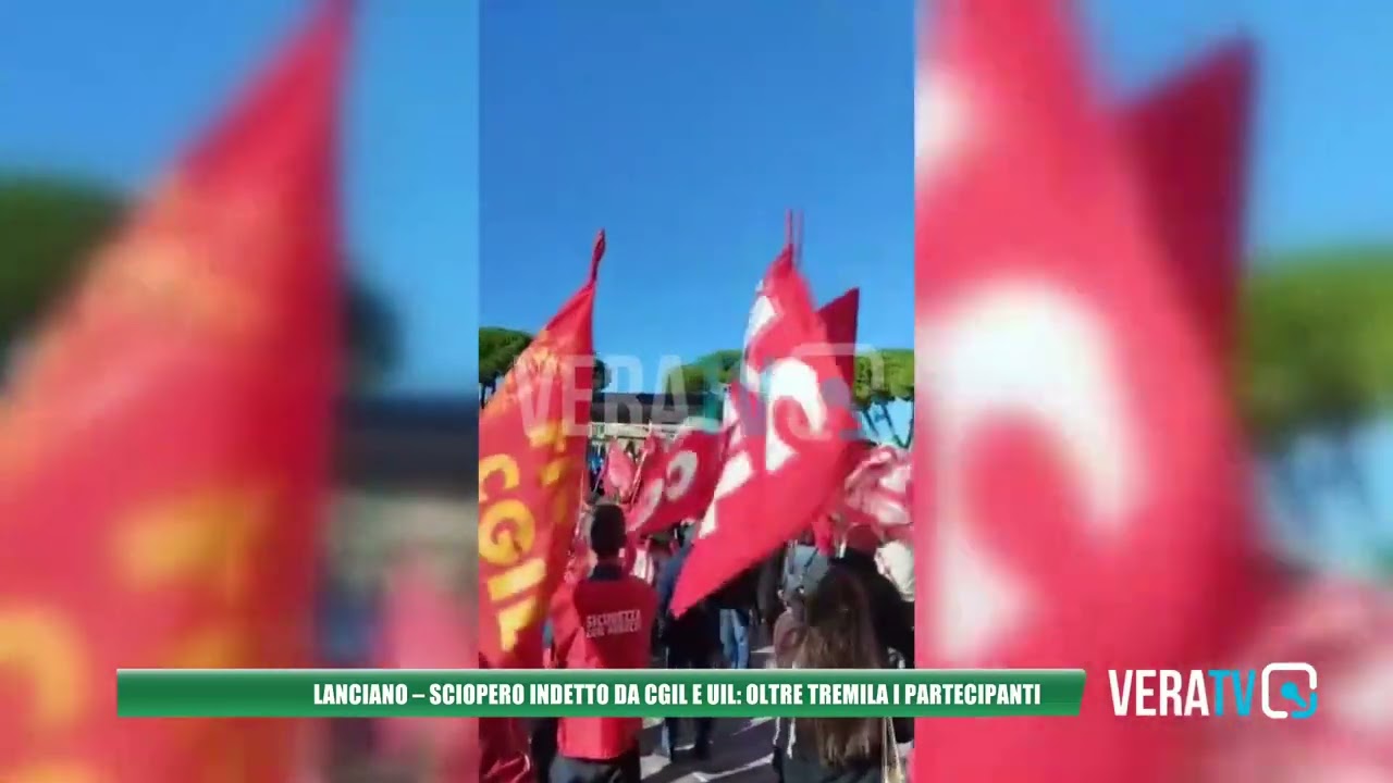 Lanciano – Sciopero indetto da Cgil e Uil: oltre tremila i partecipanti