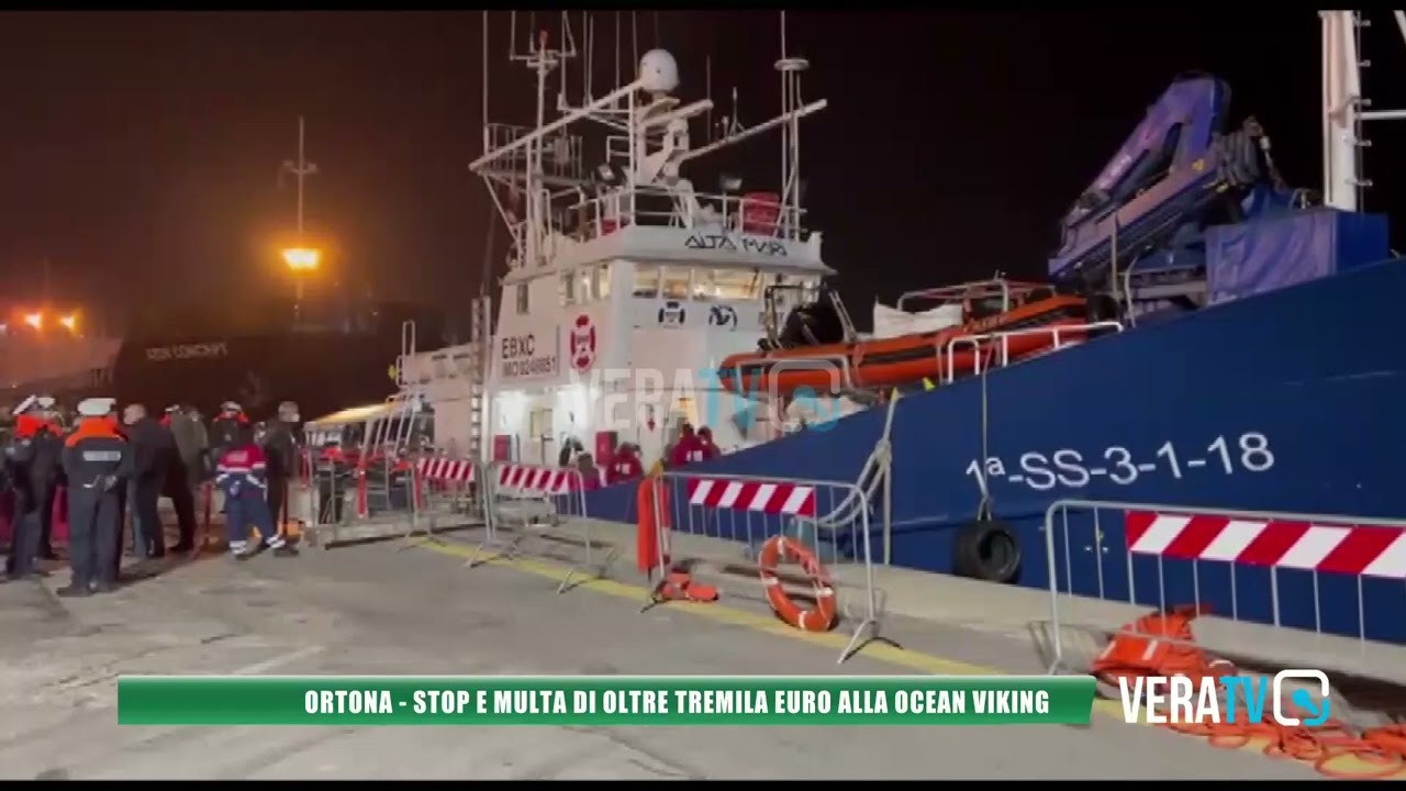 Ortona – Stop e multa di oltre tremila euro per la Ocean Viking