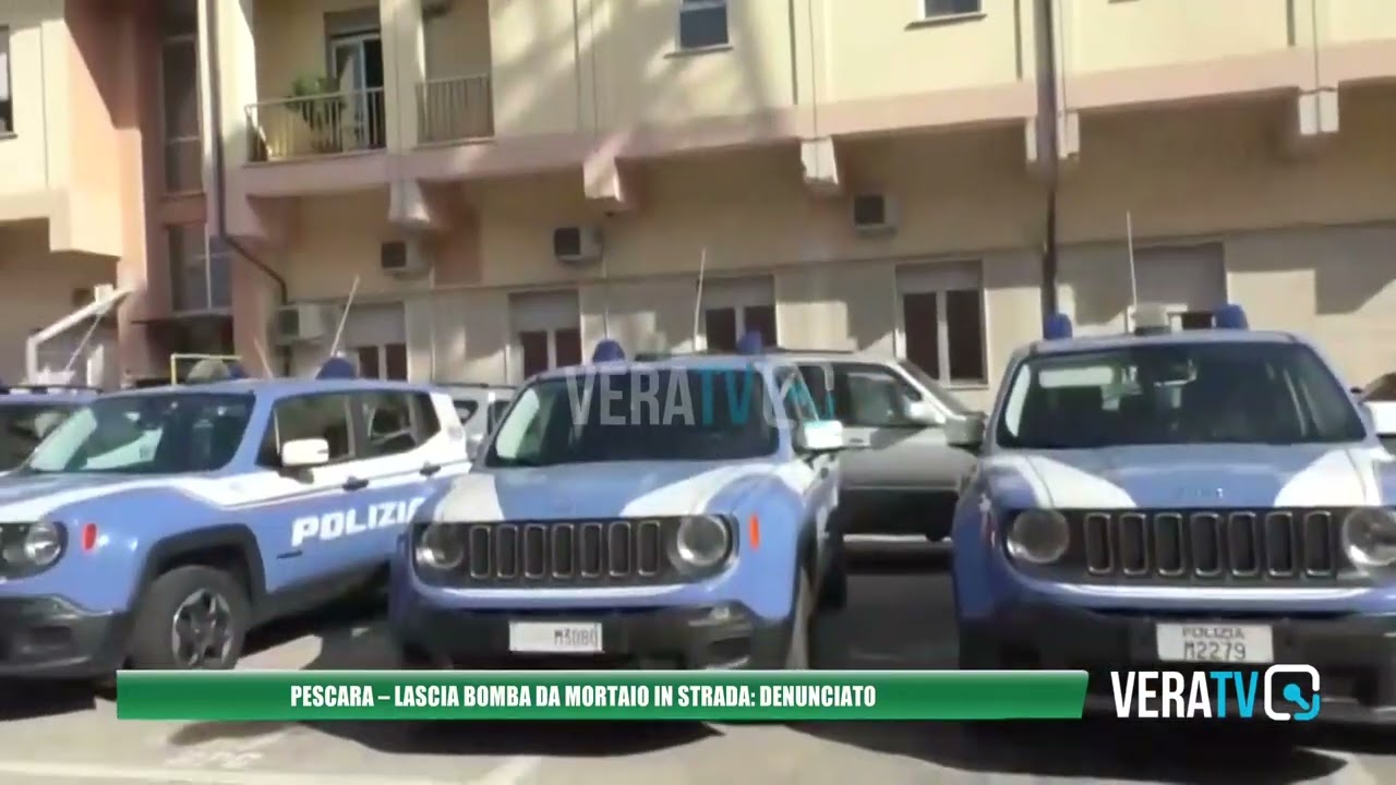 Pescara – Lascia bomba da mortaio in strada: denunciato