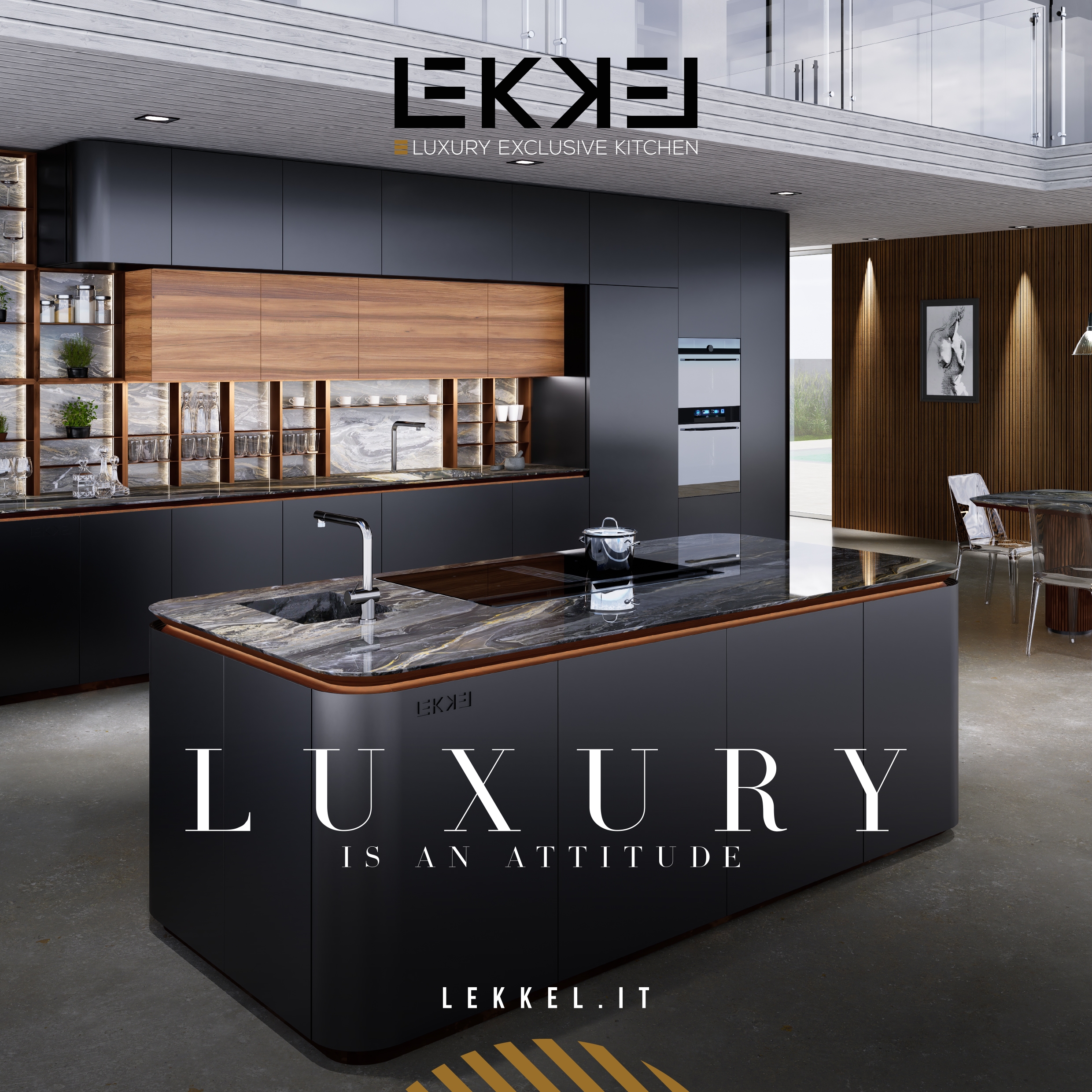 LEKKEL Luxury Exclusive Kitchen. Collezione AIDA