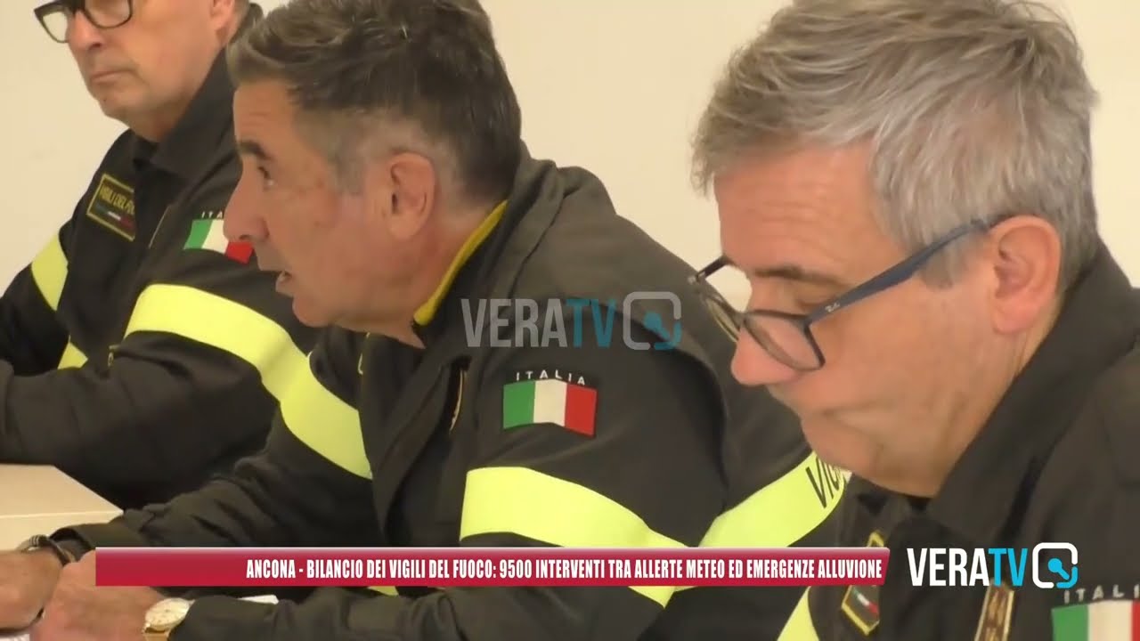 Bilancio dei vigili del fuoco di Ancona: 9mila interventi nell’ultimo anno