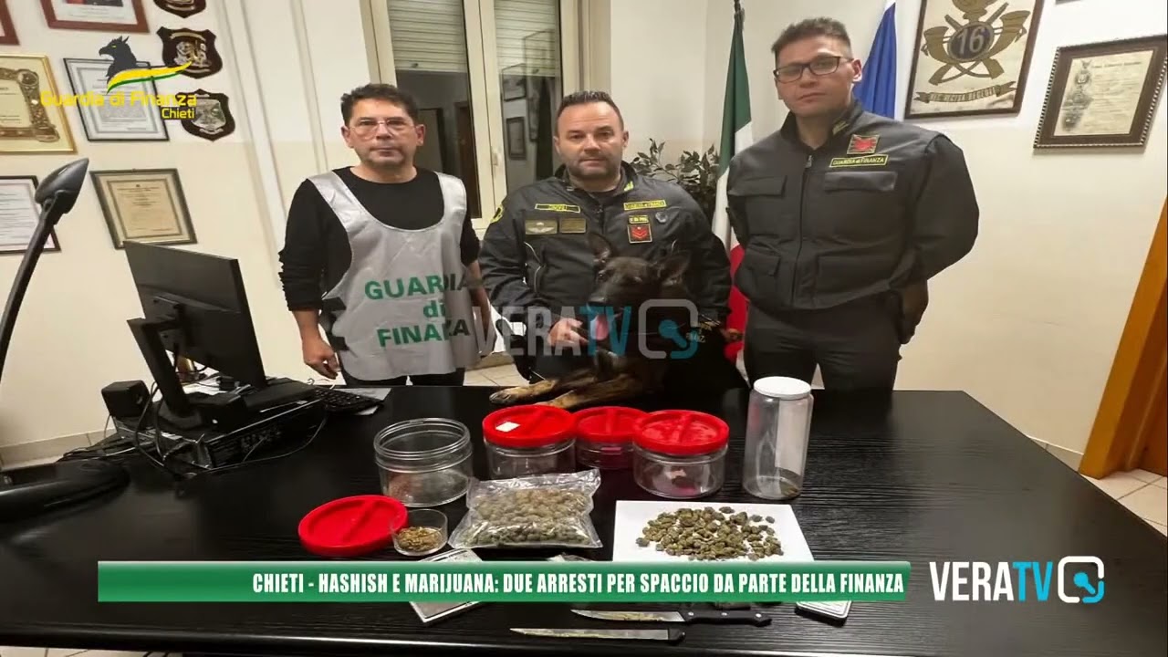 Chieti – Hashish e marijuana: due arresti per spaccio