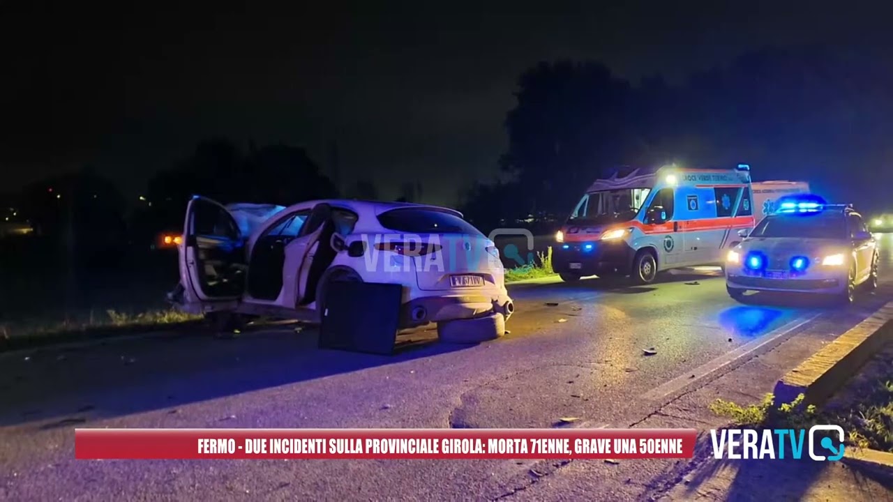 Fermo – Due incidente sulla provinciale Girola: morta 71enne, grave 50enne