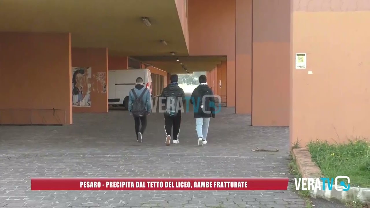 Pesaro – Cade dal tetto del liceo Scientifico mentre fa parkour: 13enne si rompe le gambe